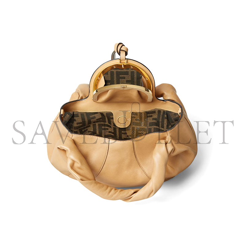 F**di spy small beige leather bag 8br838ayctf1i73 (32*18*12cm)